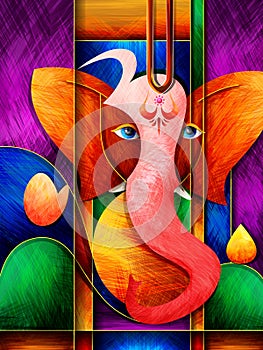 Lord Ganapati for Happy Ganesh Chaturthi festival background photo