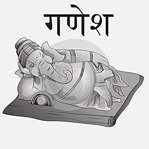 Lord Ganapati for Happy Ganesh Chaturthi festival religious Indian God famous for festival Ganesh Chaturthi