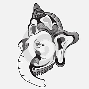 Lord Ganapati for Happy Ganesh Chaturthi festival religious Indian God famous for festival Ganesh Chaturthi