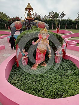 Lord Ganesh, Elephants with Lord Swaminarayan photo