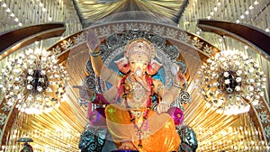 Lord Ganesh during the Ganesh Chaturthi festival. Ganapati Bappa Morya!