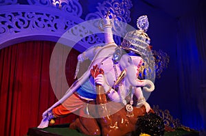 Lord Ganesh killing a demon photo