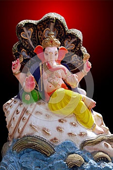 Lord Ganesh in role of Lord Vishnu