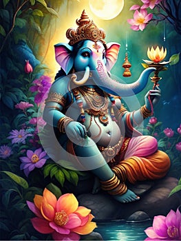 Lord Ganesh is worshiped first before starting anything new. Lord Ganesha clears the obstacles .