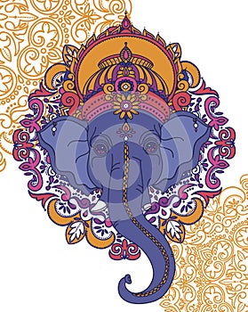 Lord Ganesha, can be used as card for celebration Ganesh Chaturth