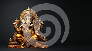 Lord Ganesha, Deva, Brahman Ganapatya, Saguna Brahman Panchayatana puja, in Hinduism, the elephant-headed god of wisdom photo