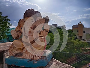 Lord Ganesha with his blistering blessings photo