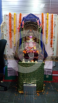 Lord Ganesha Idol in mumbai office.