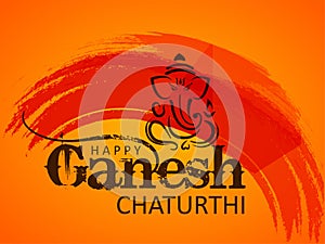 Lord Ganesha in paint style Ganesh Chaturthi