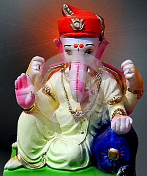 Lord Ganesha with puneri turban