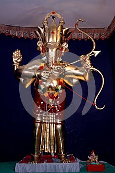 Lord Ganesha in role of Arjuna