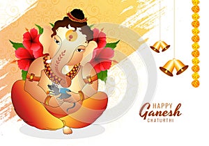 Lord ganpati background for ganesh chaturthi holiday card background