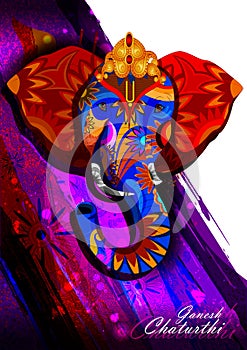 Lord Ganpati on Ganesh Chaturthi background