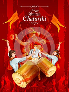 Lord Ganpati on Ganesh Chaturthi background photo