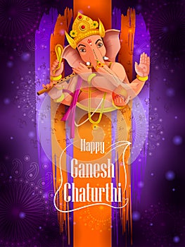 Lord Ganpati on Ganesh Chaturthi festival background