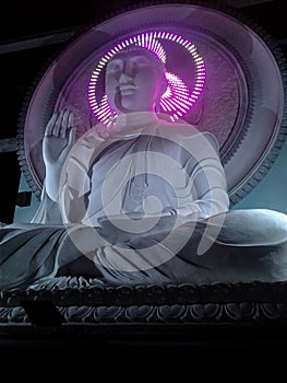 Lord Gautama Buddha with Purple light