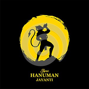 Lord Hanuman for Hanuman Jayanti Janmotsav celebration background for religious holiday of India