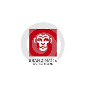 Lord Hanuman Powerful Face Logo Vector