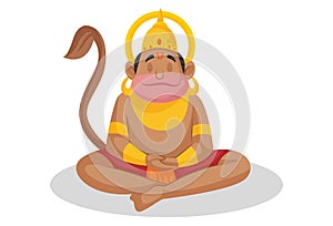 Lord Hanuman Vector Cartoon Illustration