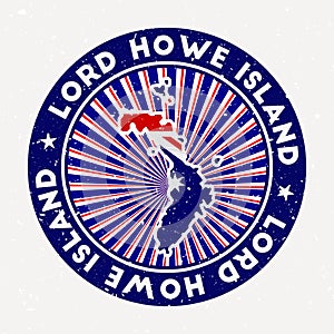 Lord Howe Island round stamp.