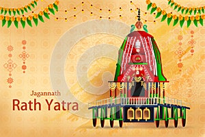 Lord Jagannath, Balabhadra and Subhdra in Rath Yatra holiday festival celebrated in Puri, Odisha India