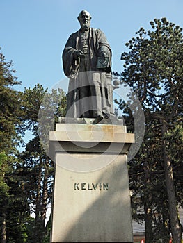 Lord Kelvin statue in the Botanic Gardens in Belfast