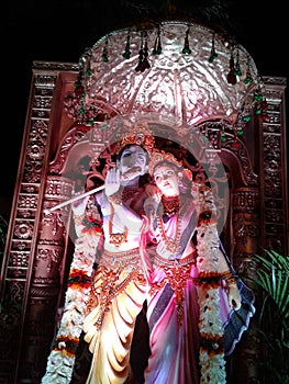 Lord Krishna with Radha statues