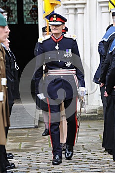 Lord Lieutenant of Hampshire inspecting a military parade