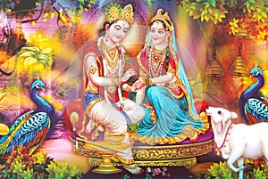 Lord Radha Krishna Beautiful Wallpaper