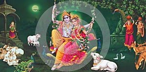 Lord Radha Krishna Beautiful wallpaper with background