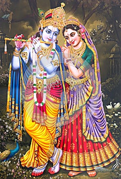 Lord Radha Krishna Beautiful Wallpaper photo