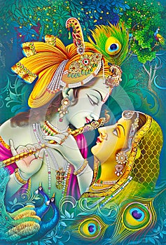 Lord Radha Krishna Beautiful Wallpaper