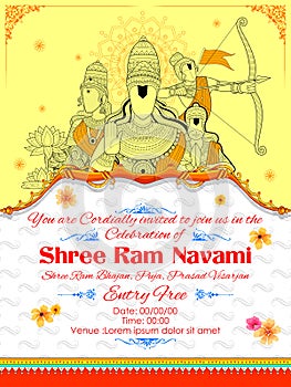 Lord Ram, Sita, Laxmana, Hanuman and Ravana in Ram Navami photo