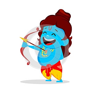 Lord Rama with bow and arrow