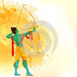 Lord Rama with bow and arrow