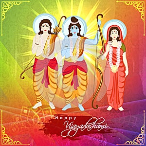 Lord Rama, Laxman and Goddess Sita for Dussehra.