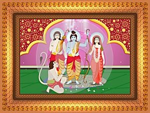 Lord Rama, Laxman and Goddess Sita for Dussehra. photo