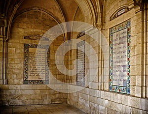 Church of the Pater Noster in Jerusalem, Israel