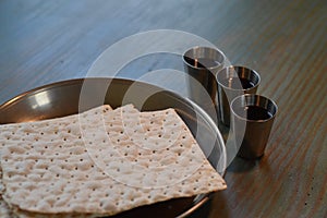 The Lord`s Supper with bread and wine