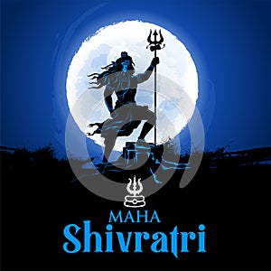 Lord Shiva, Indian God of Hindu for Maha Shivratri festival of India