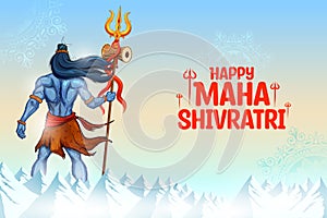 Lord Shiva, Indian God of Hindu for Maha Shivratri festival of India
