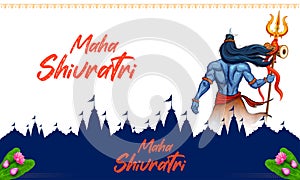 Lord Shiva, Indian God of Hindu for Maha Shivratri festival of India