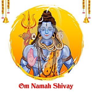 Lord Shiva, Indian God of Hindu for Maha Shivratri festival of India