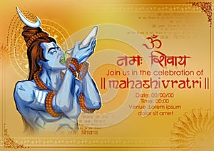 Lord Shiva, Indian God of Hindu for Shivratri