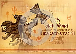 Lord Shiva, Indian God of Hindu for Shivratri photo