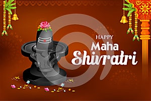 Lord Shiva Linga, Indian God of Hindu for Maha Shivratri festival of India