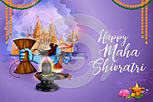 Lord Shiva Linga, Indian God of Hindu for Maha Shivratri festival of India