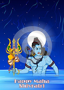 Lord Shiva on Maha Shivratri religious festival of India