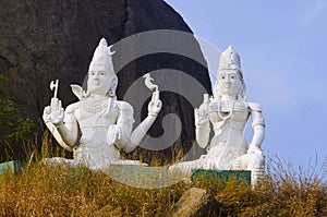 Lord Shiva and Parvati, Bhadrakali Temple, Warangal, Telangana