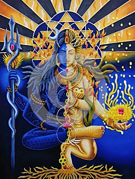 Lord Shiva and Parvati photo